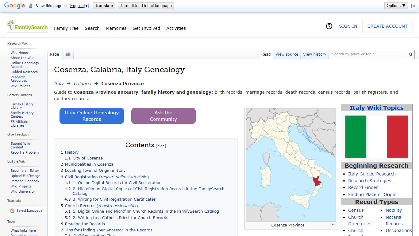 Cosenza, Calabria, Italy Genealogy • FamilySearch