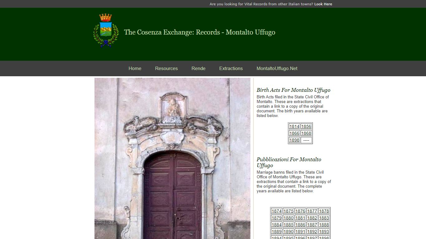 The Cosenza Exchange: Vital Records Records - Comune di ...